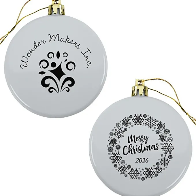 Flat Shatterproof Ornament - Snowflake - Merry Christmas