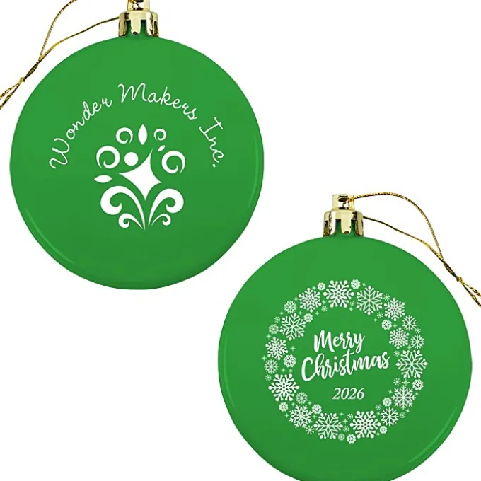 Flat Shatterproof Ornament - Snowflake - Merry Christmas