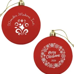 Flat Shatterproof Ornament - Snowflake - Merry Christmas