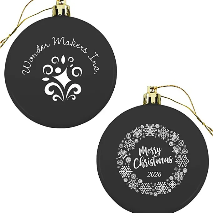 Flat Shatterproof Ornament - Snowflake - Merry Christmas