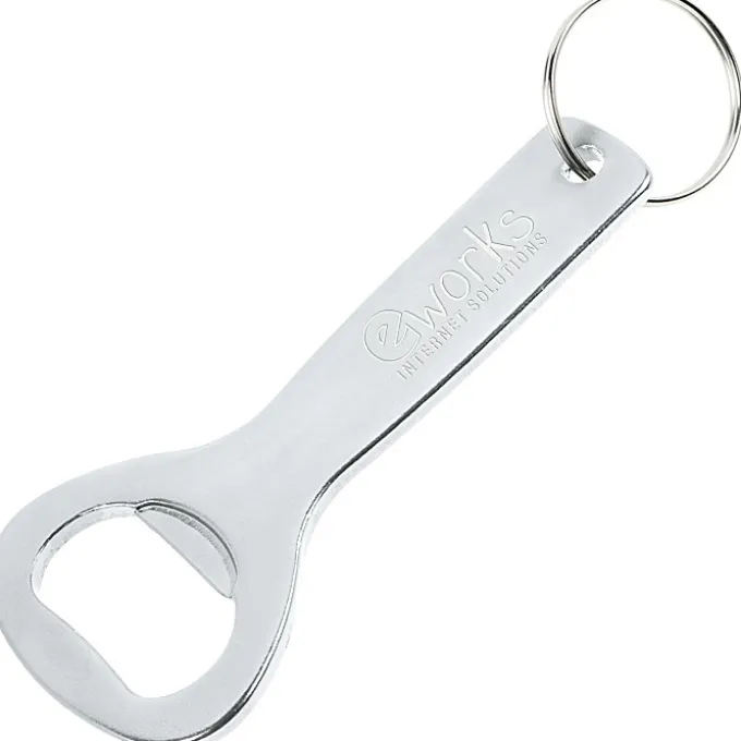 Flat Top Bottle Opener Keychain