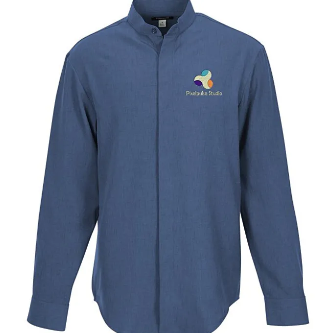 FlexBatiste Banded Collar Shirt - Men's