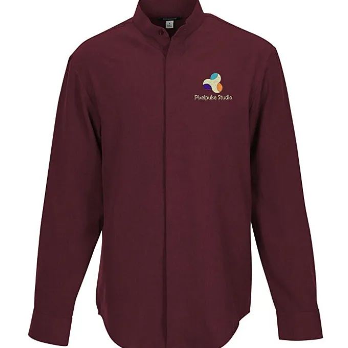 FlexBatiste Banded Collar Shirt - Men's
