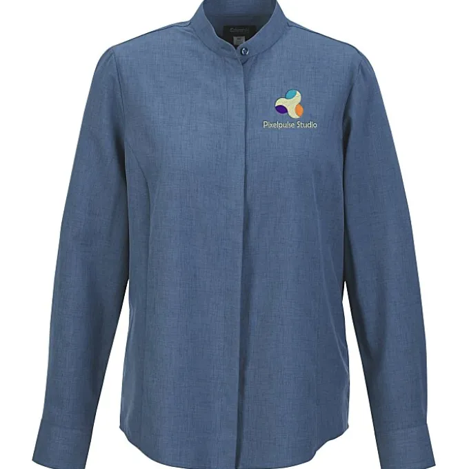 FlexBatiste Banded Collar Shirt - Ladies'