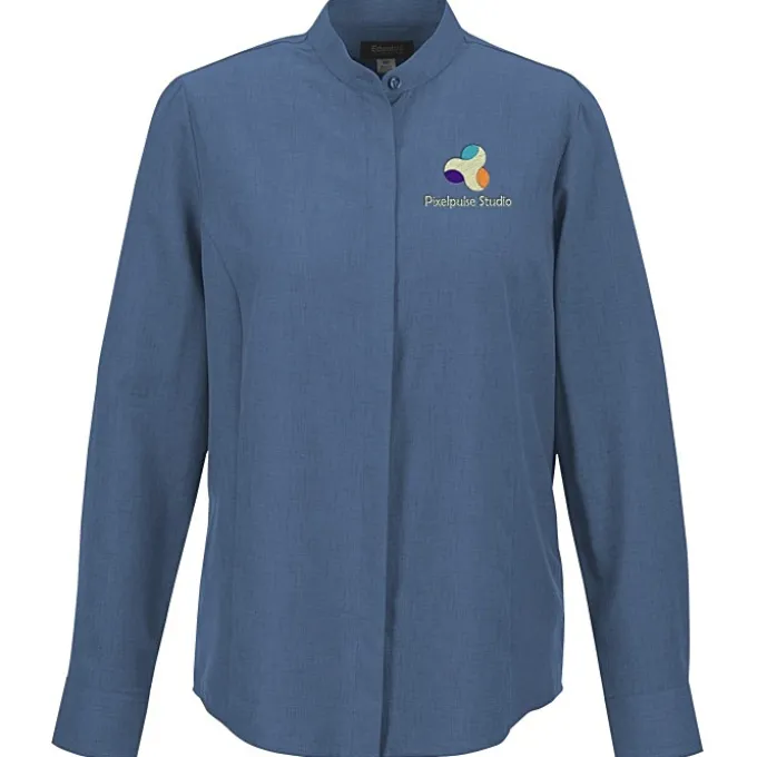 FlexBatiste Banded Collar Shirt - Ladies'
