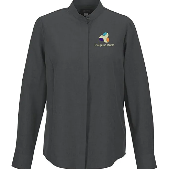 FlexBatiste Banded Collar Shirt - Ladies'