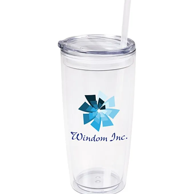 Flurry Tumbler with Straw - 20 oz - Full Color