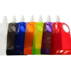 Fold Flat Water Bottle with Carabiner - 25 oz