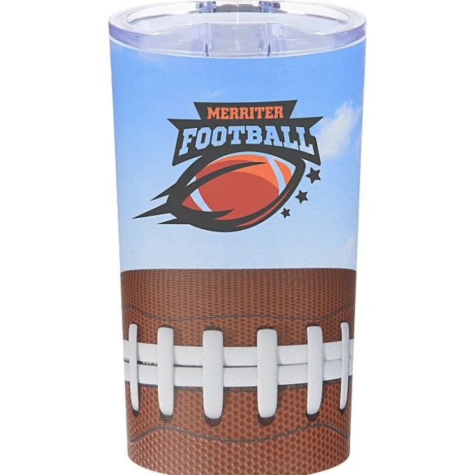 Football Full Color Travel Tumbler - 20 oz