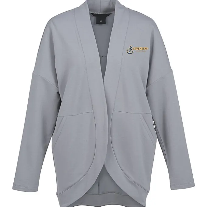 French Terry Open-Front Stretch Cardigan - Ladies'
