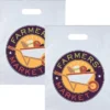 Full Color Die Cut Handle Plastic Bag - 15 inches x 12 inches - 2 Side Imprint