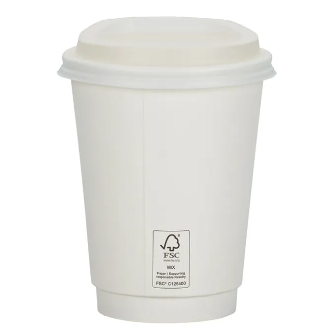 Full Color Insulated Paper Cup with Lid - 12 oz.
