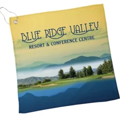 Full Color Microfiber Golf Towel - 12 inches x 12 inches