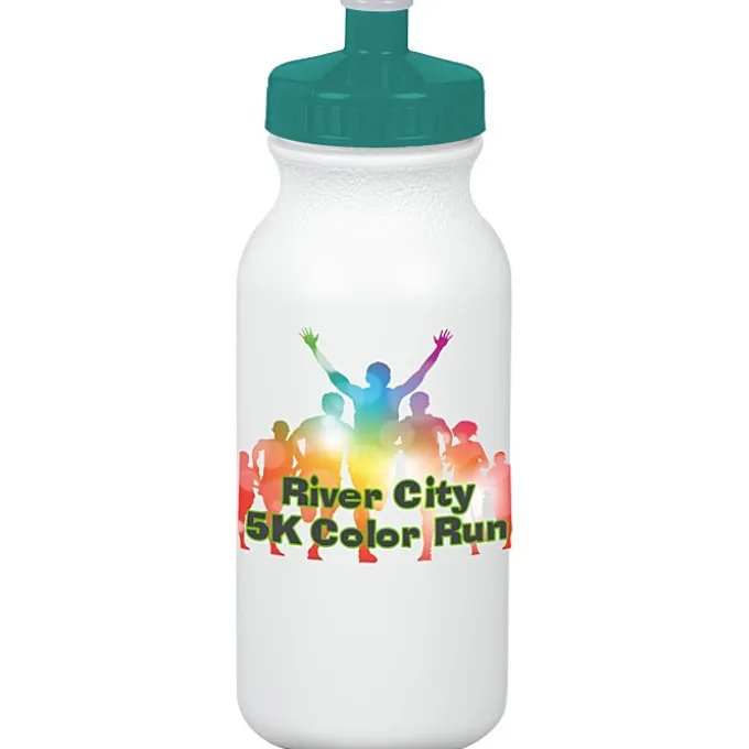 Full Color Sport Bottle - 20 oz - White
