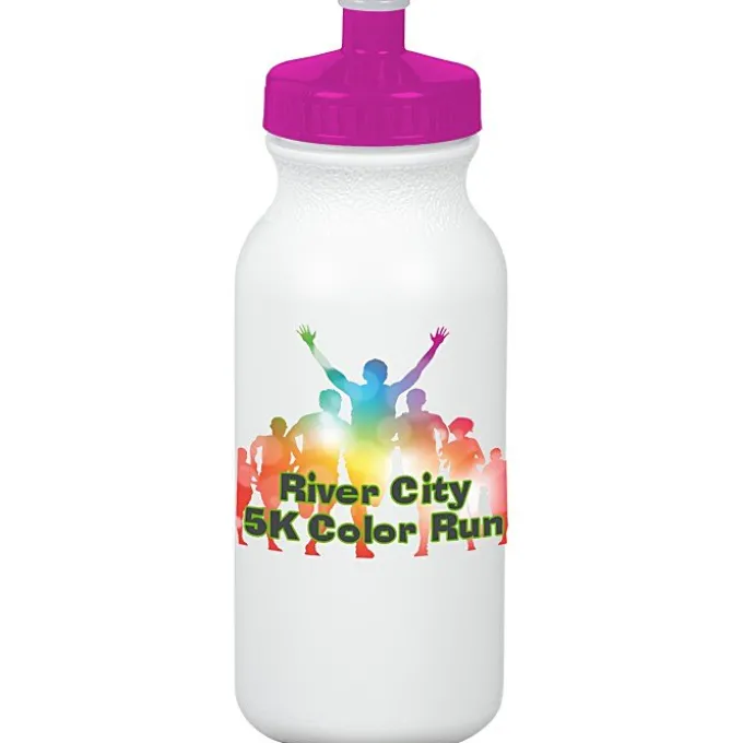 Full Color Sport Bottle - 20 oz - White