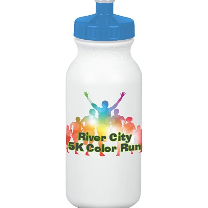 Full Color Sport Bottle - 20 oz - White