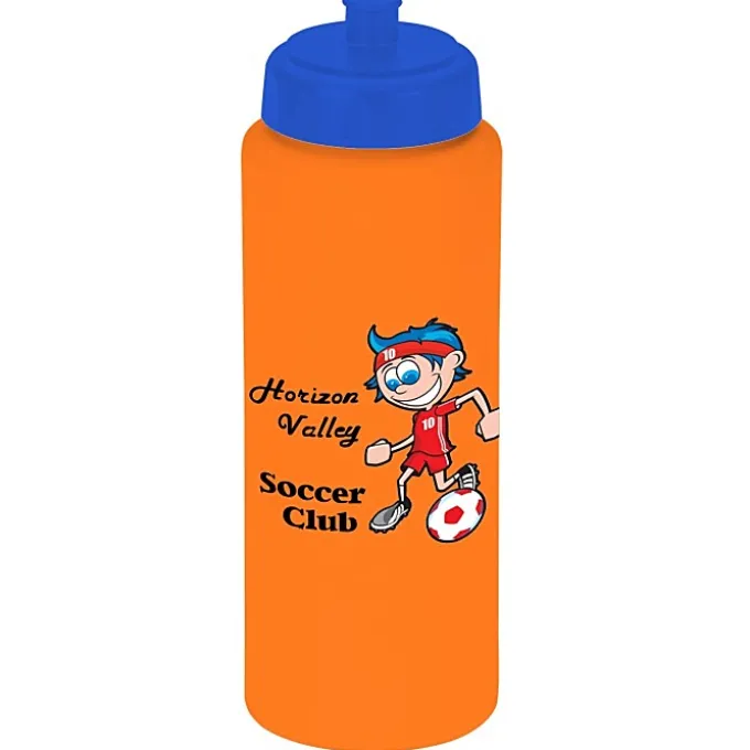 Full Color Sport Bottle with Push Pull Lid - 32 oz