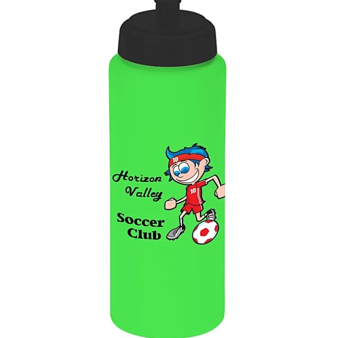 Full Color Sport Bottle with Push Pull Lid - 32 oz