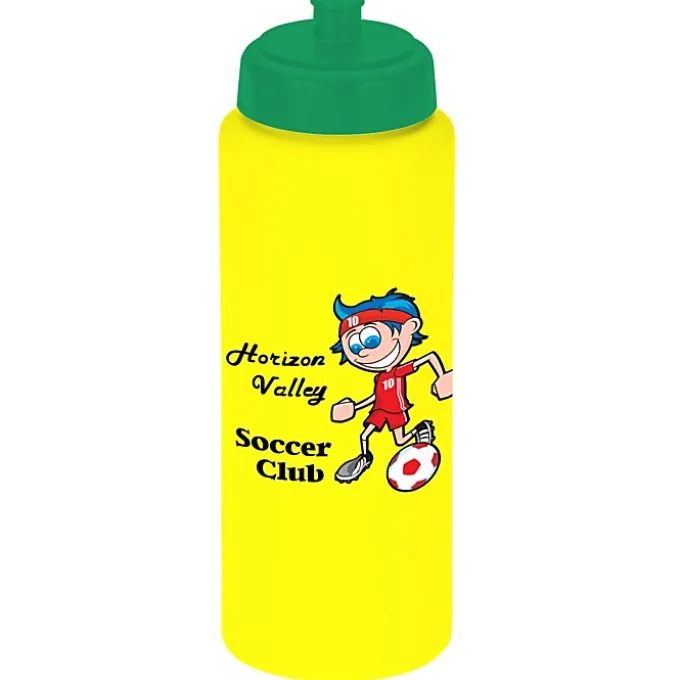 Full Color Sport Bottle with Push Pull Lid - 32 oz