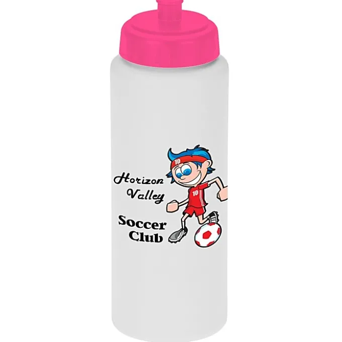 Full Color Sport Bottle with Push Pull Lid - 32 oz