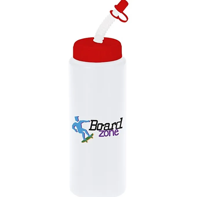 Full Color Sport Bottle with Straw - 32 oz