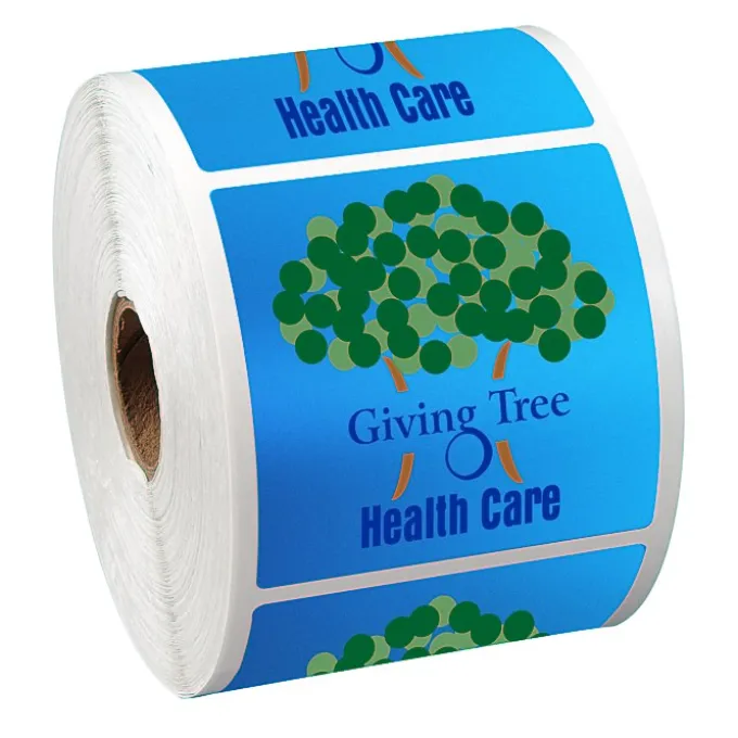 Full Color Sticker by the Roll - Square - 2 1/2 inches x 2 1/2 inches