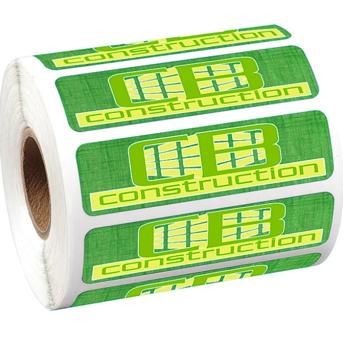 Full Color Sticker by the Roll - Rectangle - 3/4 inches x 2-3/4 inches