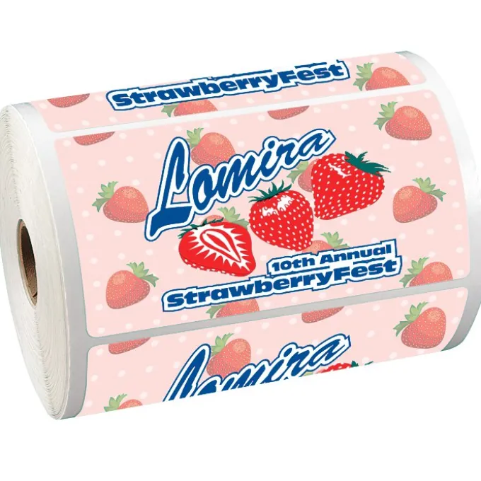 Full Color Sticker by the Roll - Rectangle - 2-3/4 inches x 5-1/4 inches