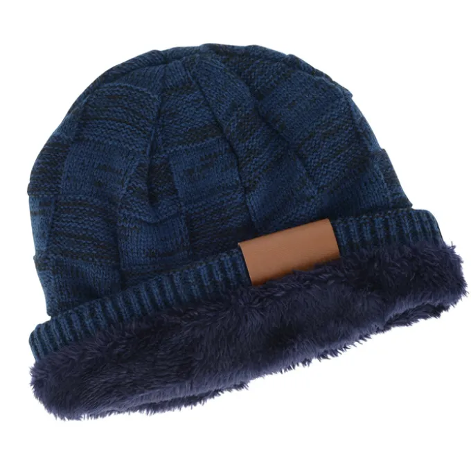 Fuzzy Lined Heather Knit Beanie