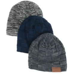 Fuzzy Lined Heather Knit Beanie