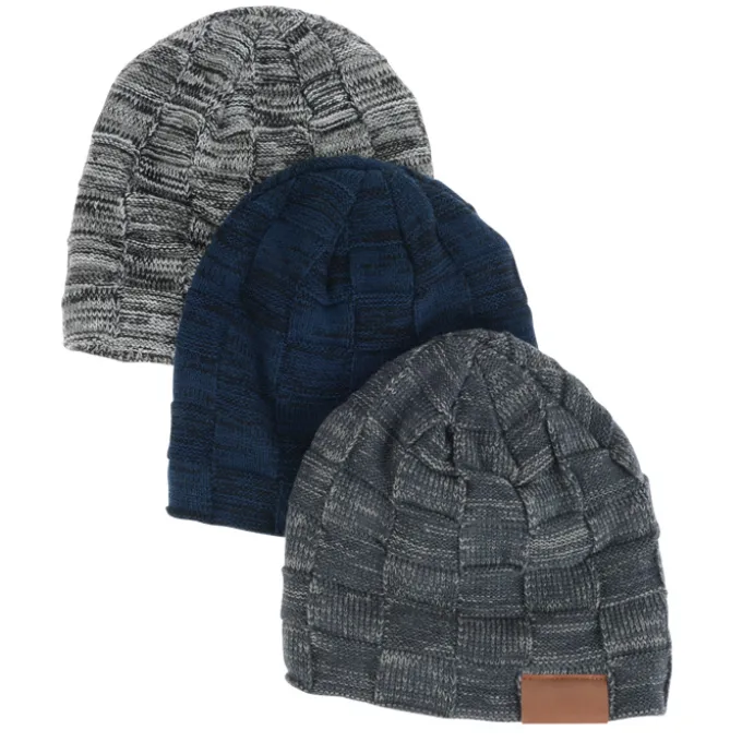 Fuzzy Lined Heather Knit Beanie