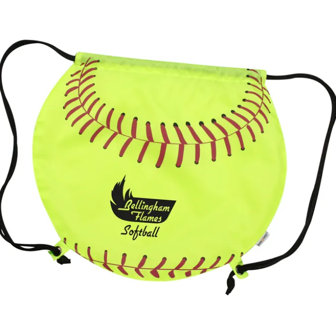 Game Time! Softball Drawstring Backpack