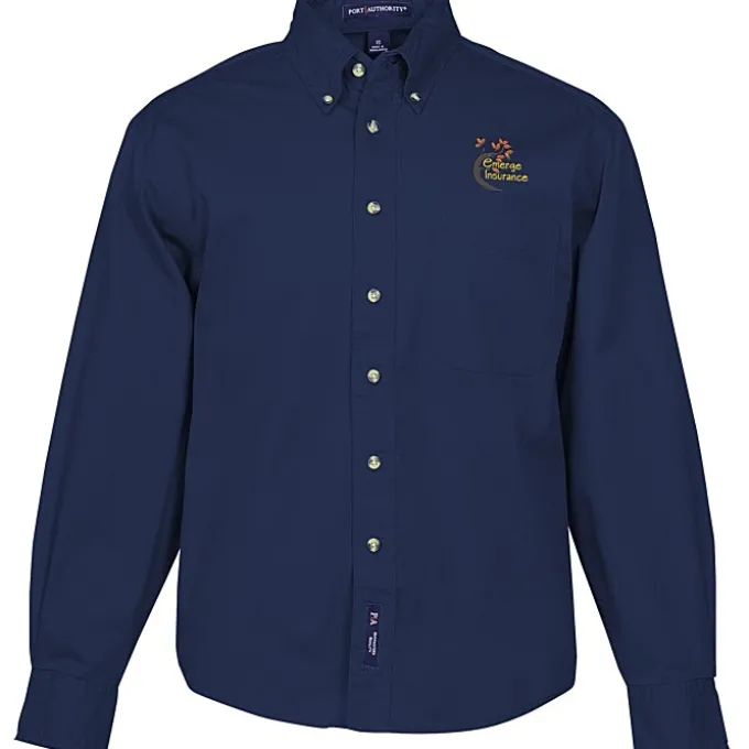 Garment-Washed Cotton Twill Shirt