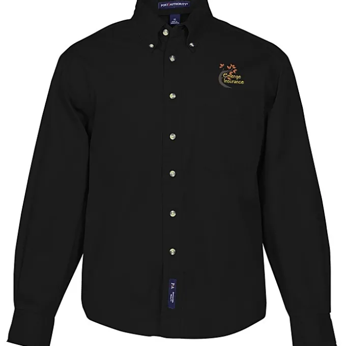 Garment-Washed Cotton Twill Shirt