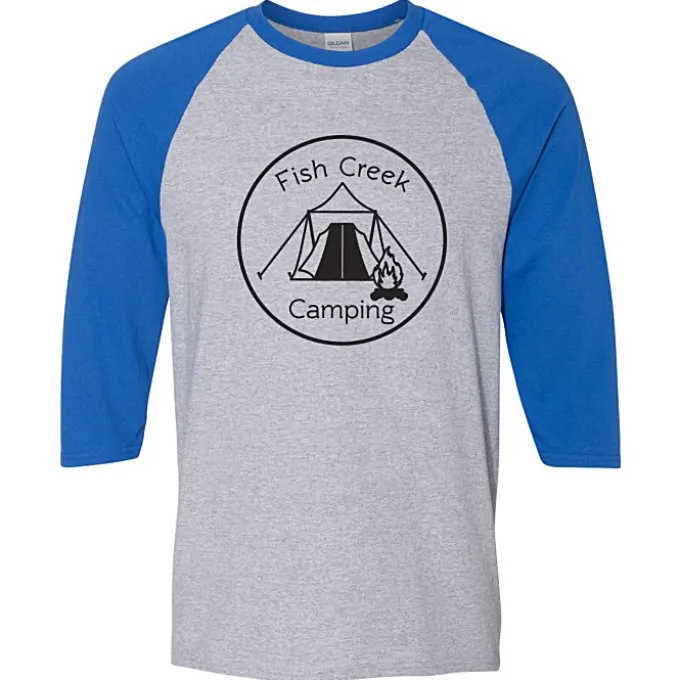 Gildan Heavy Cotton 3/4 Sleeve Raglan T-Shirt - Screen