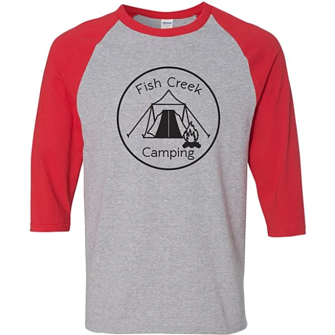 Gildan Heavy Cotton 3/4 Sleeve Raglan T-Shirt - Screen