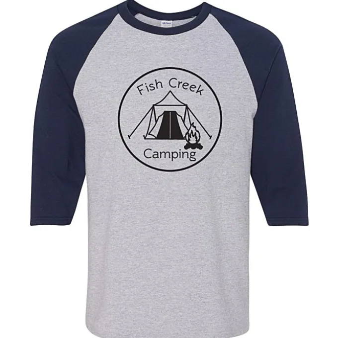 Gildan Heavy Cotton 3/4 Sleeve Raglan T-Shirt - Screen