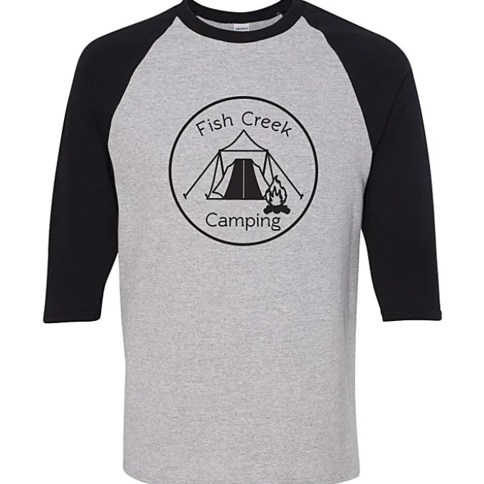 Gildan Heavy Cotton 3/4 Sleeve Raglan T-Shirt - Screen