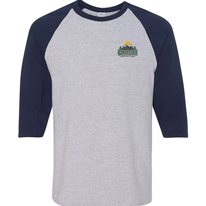 Gildan Heavy Cotton 3/4 Sleeve Raglan T-Shirt - Embroidered