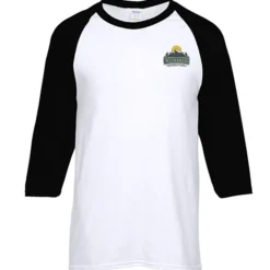 Gildan Heavy Cotton 3/4 Sleeve Raglan T-Shirt - Embroidered