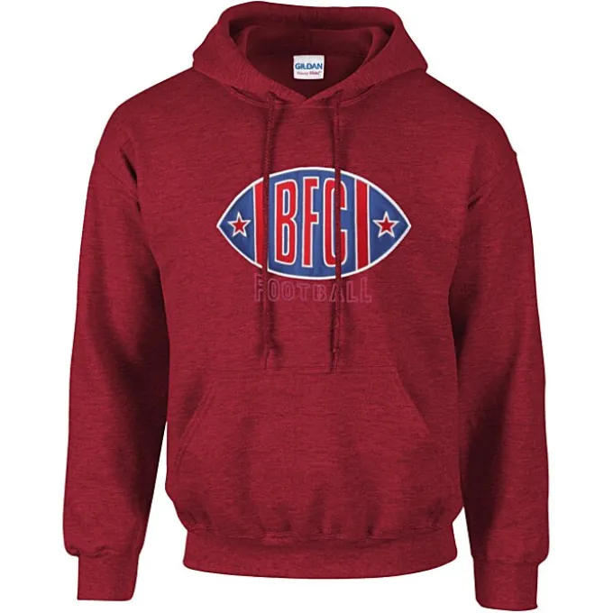 Gildan 50/50 Hooded Sweatshirt - Applique Twill