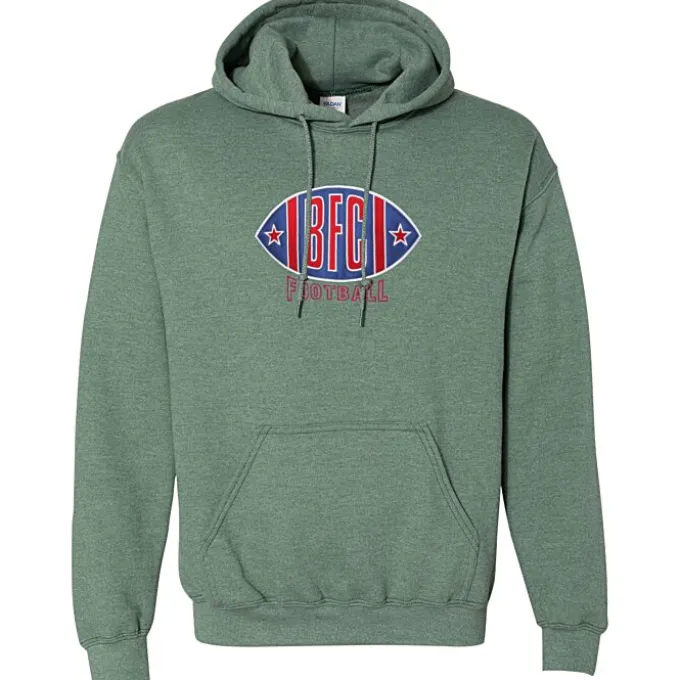 Gildan 50/50 Hooded Sweatshirt - Applique Twill
