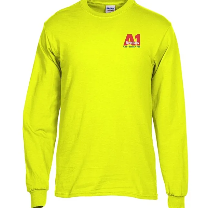 Gildan 5.3-oz Cotton LS T-Shirt - Embroidered