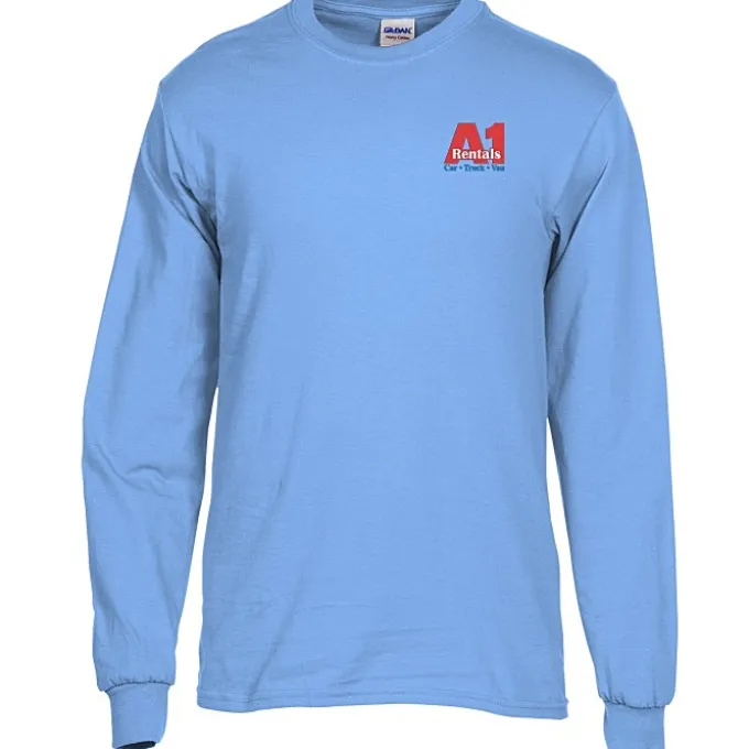 Gildan 5.3-oz Cotton LS T-Shirt - Embroidered