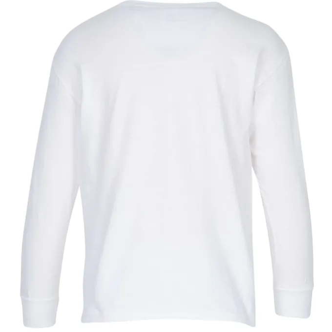 Gildan 5.3-oz Cotton LS T-Shirt - Youth - Full Color - White