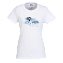 Gildan 5.3-oz Cotton T-Shirt - Ladies' - Full Color - White