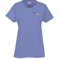 Gildan 5.3-oz Cotton T-Shirt - Ladies' - Embroidered