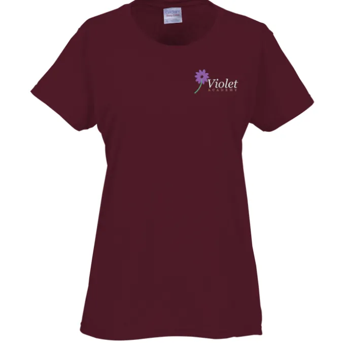 Gildan 5.3-oz Cotton T-Shirt - Ladies' - Embroidered