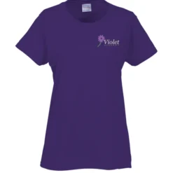 Gildan 5.3-oz Cotton T-Shirt - Ladies' - Embroidered