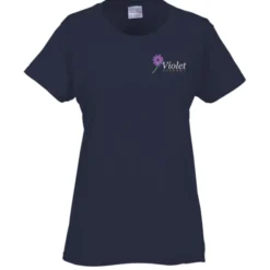Gildan 5.3-oz Cotton T-Shirt - Ladies' - Embroidered